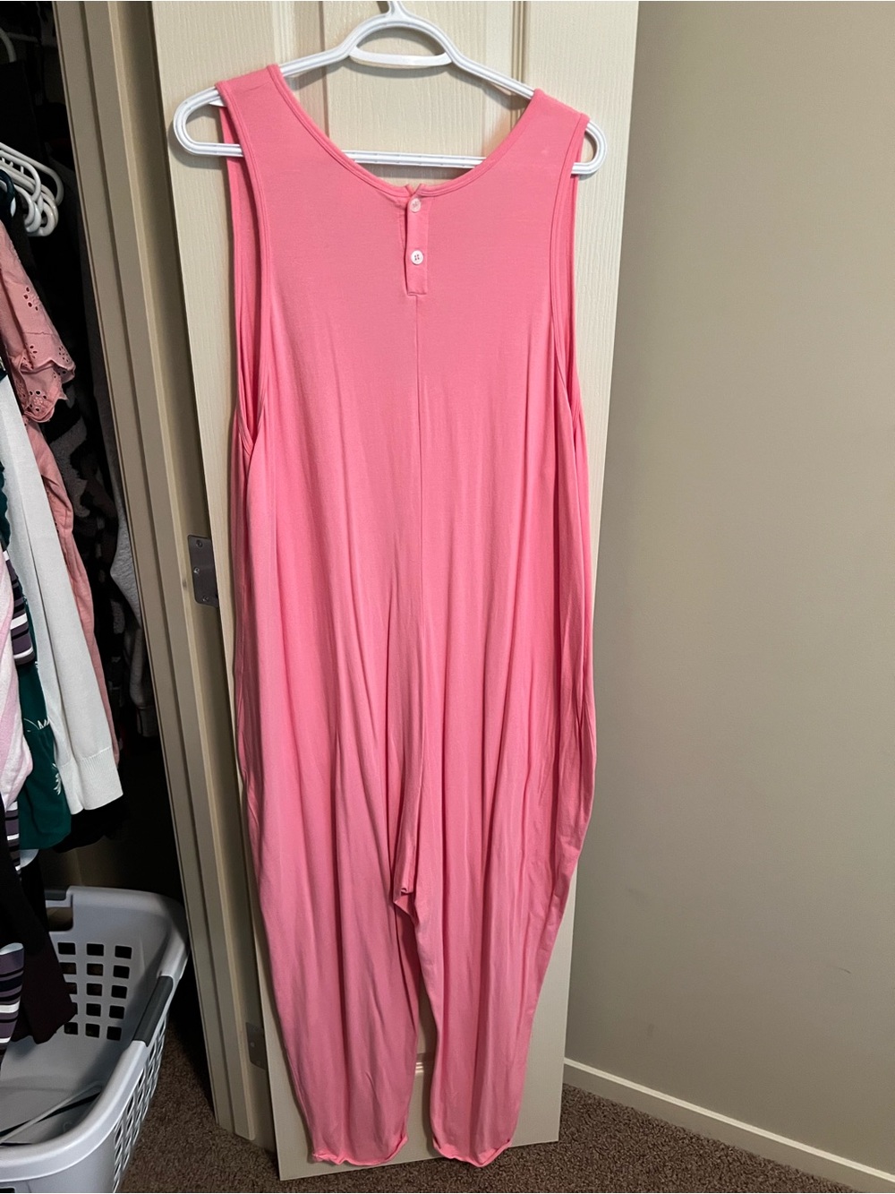 Smash + Tess Pink Sleeveless Relaxed Jumpsuit Romper - Picture 4 of 5